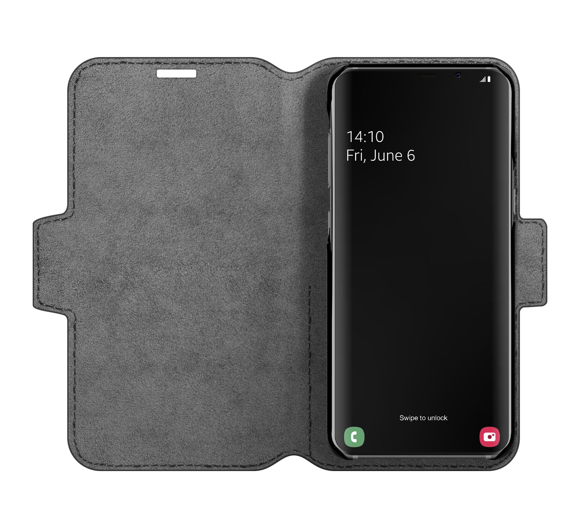 Ideal of Sweden – Booklet-Hülle Saffiano – für Samsung Galaxy S9 – schwarz – mit Kartenfach, Magnetverschluss