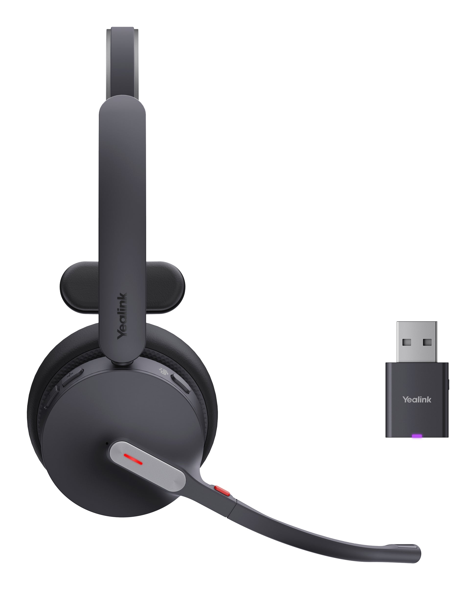 Yealink WH64 – Mono Headset – DECT/Bluetooth – Schwarz – für Microsoft Teams – bis 26 h