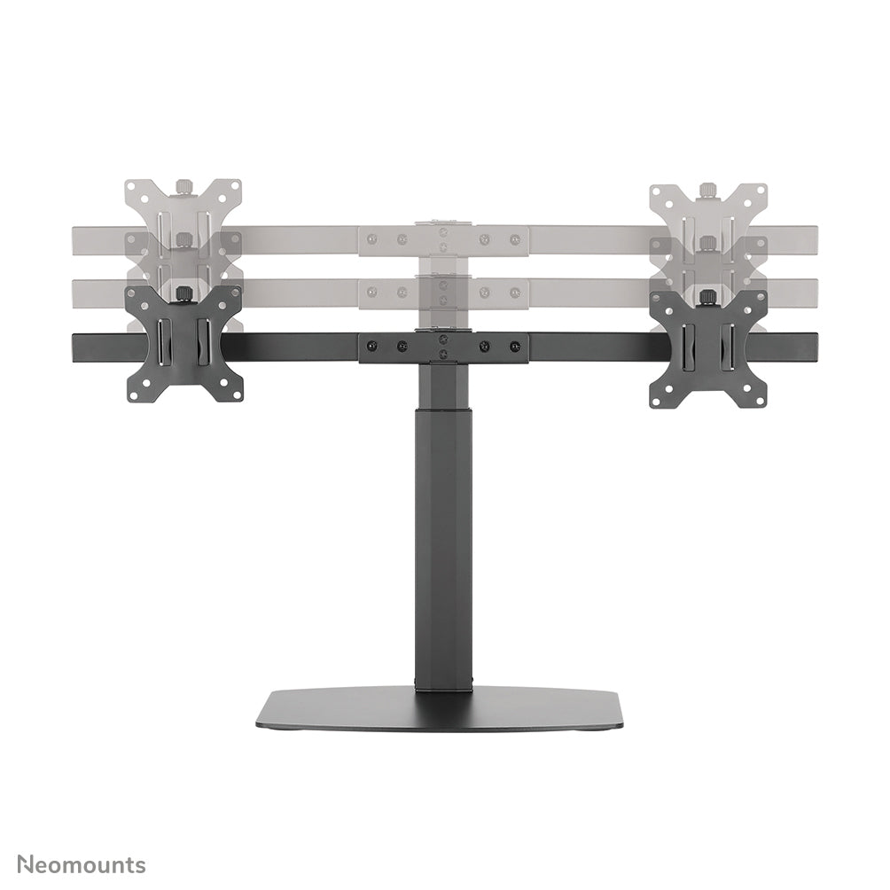 Neomounts Tischhalterung, Dual, Standfuss, bis 27", höhenverstellbar, neigen/schwenken/drehen, schwarz
