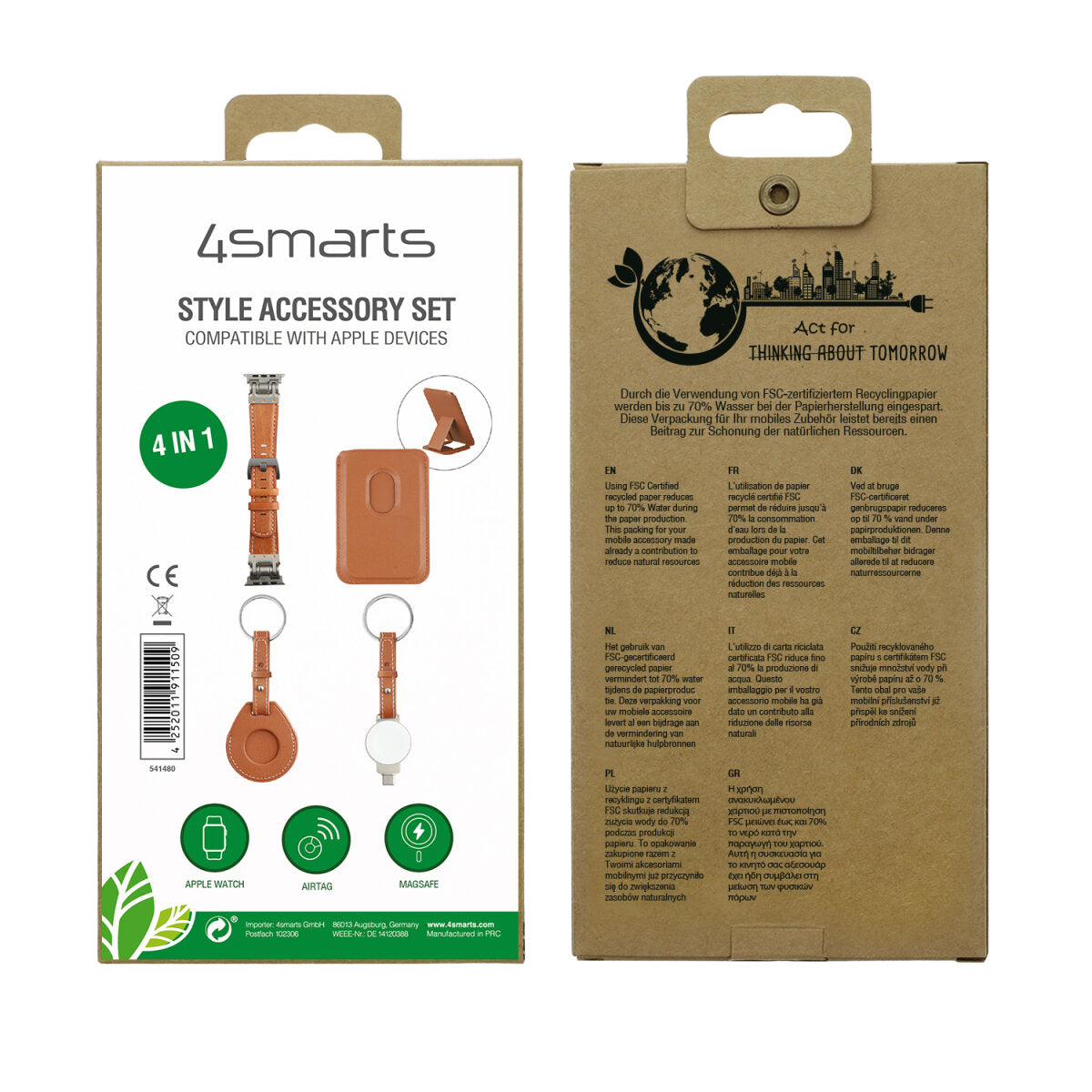 4smarts Kunstleder, Cognac, für Apple Watch