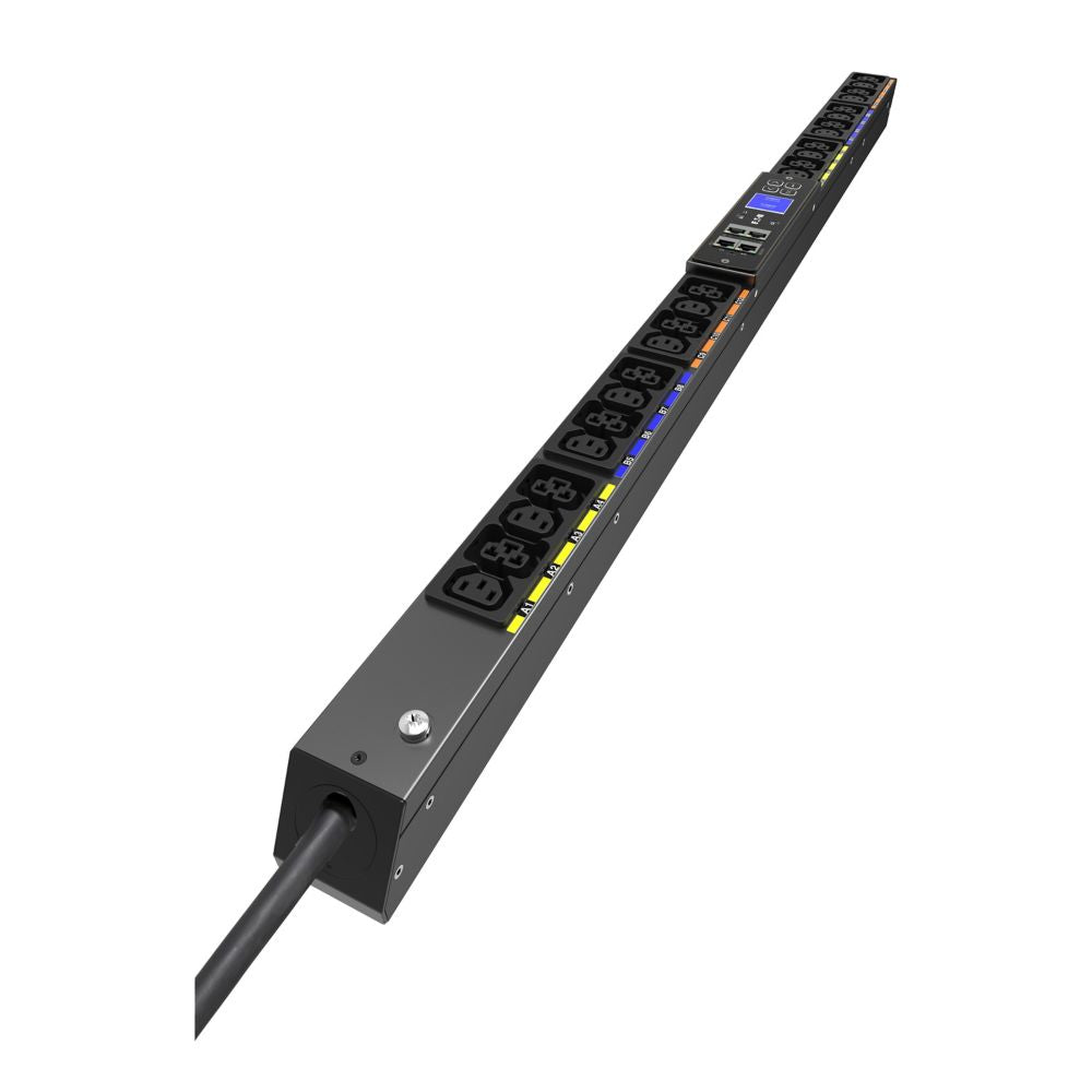 Eaton Rack-PDU Metered 0U, 3-phasig 11 kW, (12×C13 + 12×C39), Eingang CEE 16A 3Ph, 3 m – schwarz