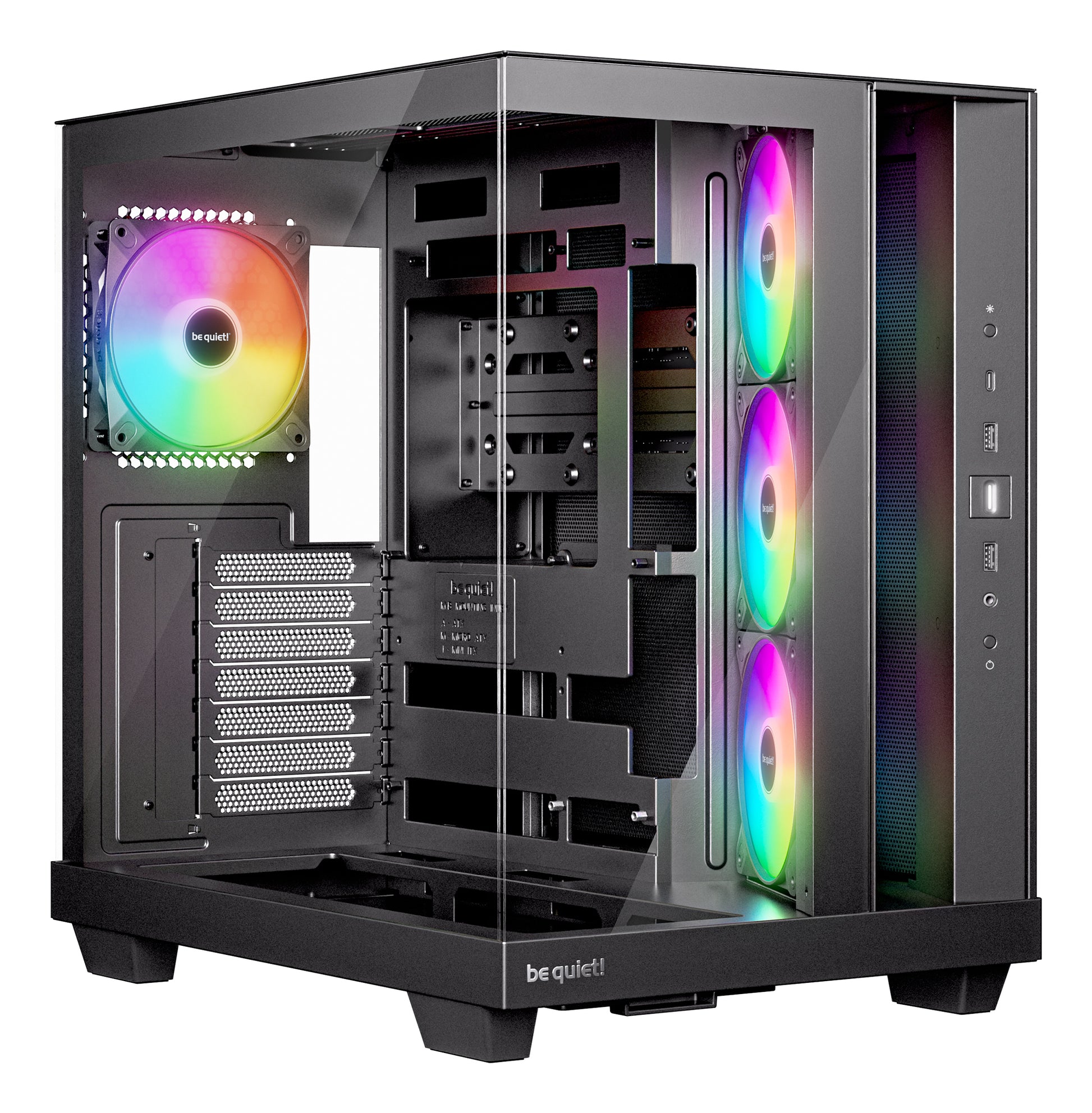 be quiet! be quiet Light Base 500 LX – Midi Tower – Schwarz, ATX, micro ATX, Mini-ITX, 7 Erweiterungsslots, Seitenfenster