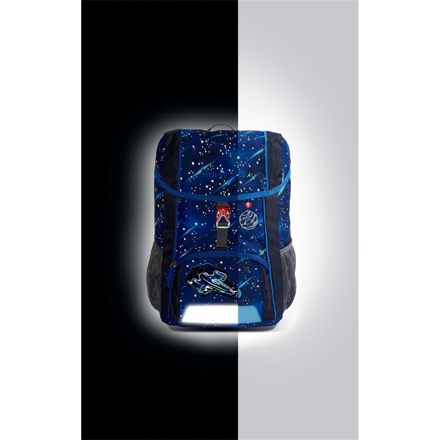 Step by Step Kindergartenrucksack-Set KID REFLECT – 3-teilig – Star Shuttle Elio – 26,0×35,0×17,0 cm