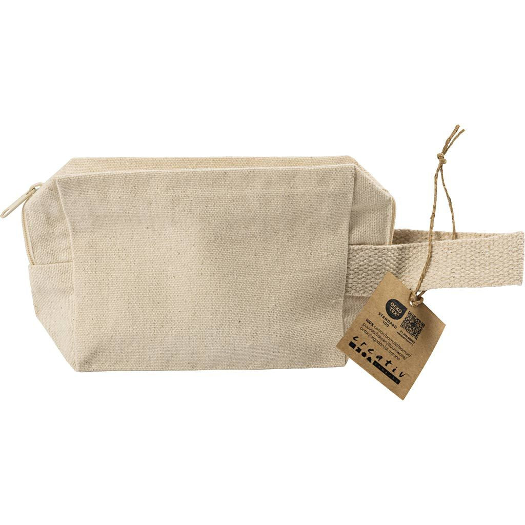 Creativ Company Kosmetikbeutel – 1 Fach – 140×100×50 mm – Weiss – Baumwolle – 1 Stk.