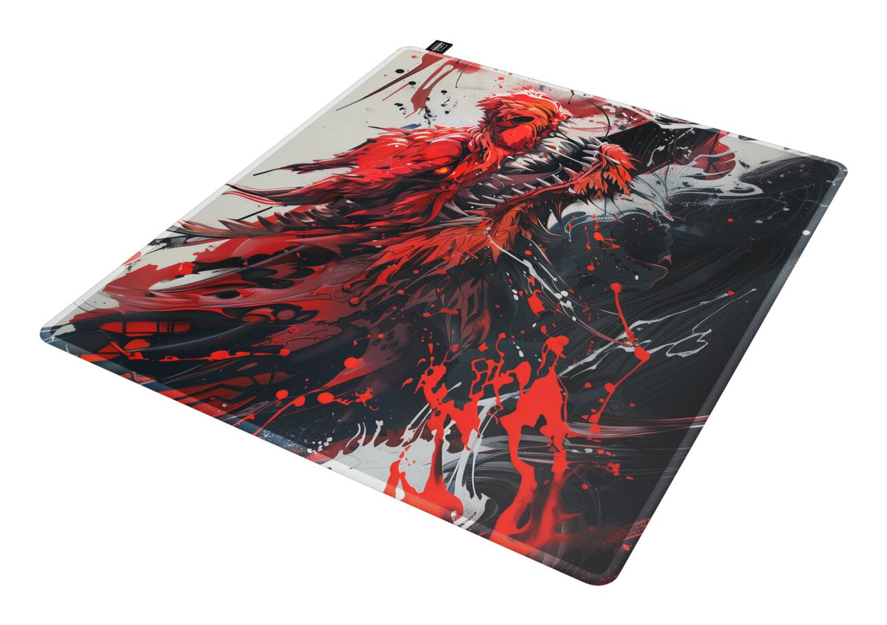 CHERRY XTRFY GP6 Hydrus – Gaming-Mauspad – 460 × 400 mm, Tuch, Gummi, Mehrfarbig, gestickte Kanten