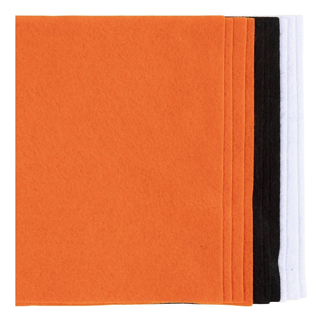 Creativ Company Bastelfilz, Schwarz, Orange, Weiss, A4, 2 mm, 10 Stk.