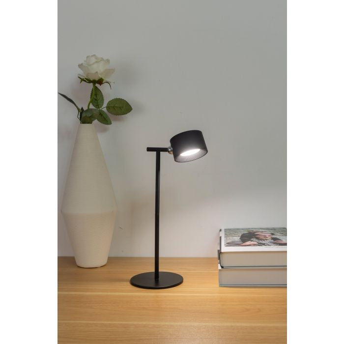 EGLO Wandleuchte Muraglie – Ø 7,5 cm, 140 lm, 5 W, 2700–6500 K, dimmbar, schwarz, Akku, Touch