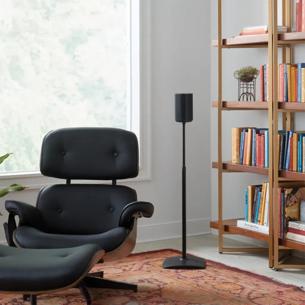 Sanus – Standfuss, für Sonos Era 100, Höhenverstellbar, Max. Tragkraft 2,3 kg, Schwarz