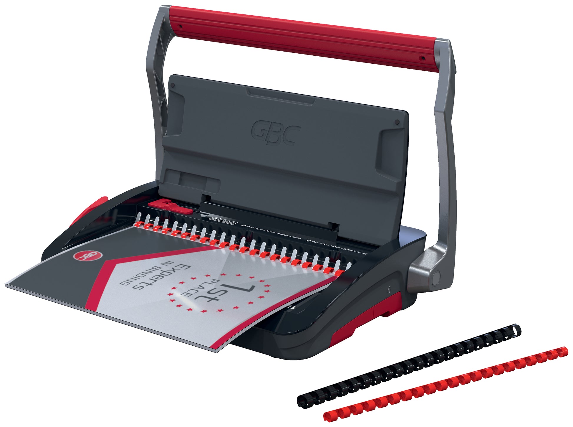 GBC CombBind CB15 Stanz- und Bindemaschine – Plastikbindung, für 21-Loch, A4, bis 15 Blatt