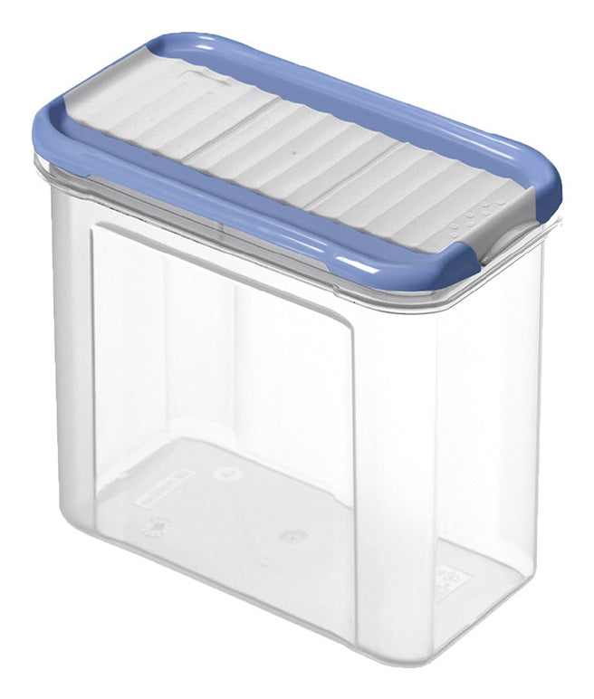 Rotho Vorratsdose 1 l, 9 × 16,5 × 13 cm, Polypropylen (PP), transparent/blau