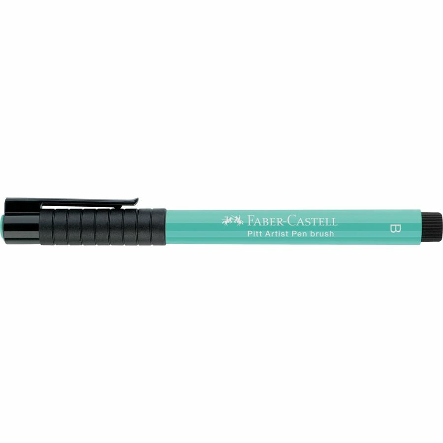 Faber-Castell Pitt Artist Pen Brush – Pinselspitze, 2,5 mm, pigmentiert, wasserfest, Phthalogrün