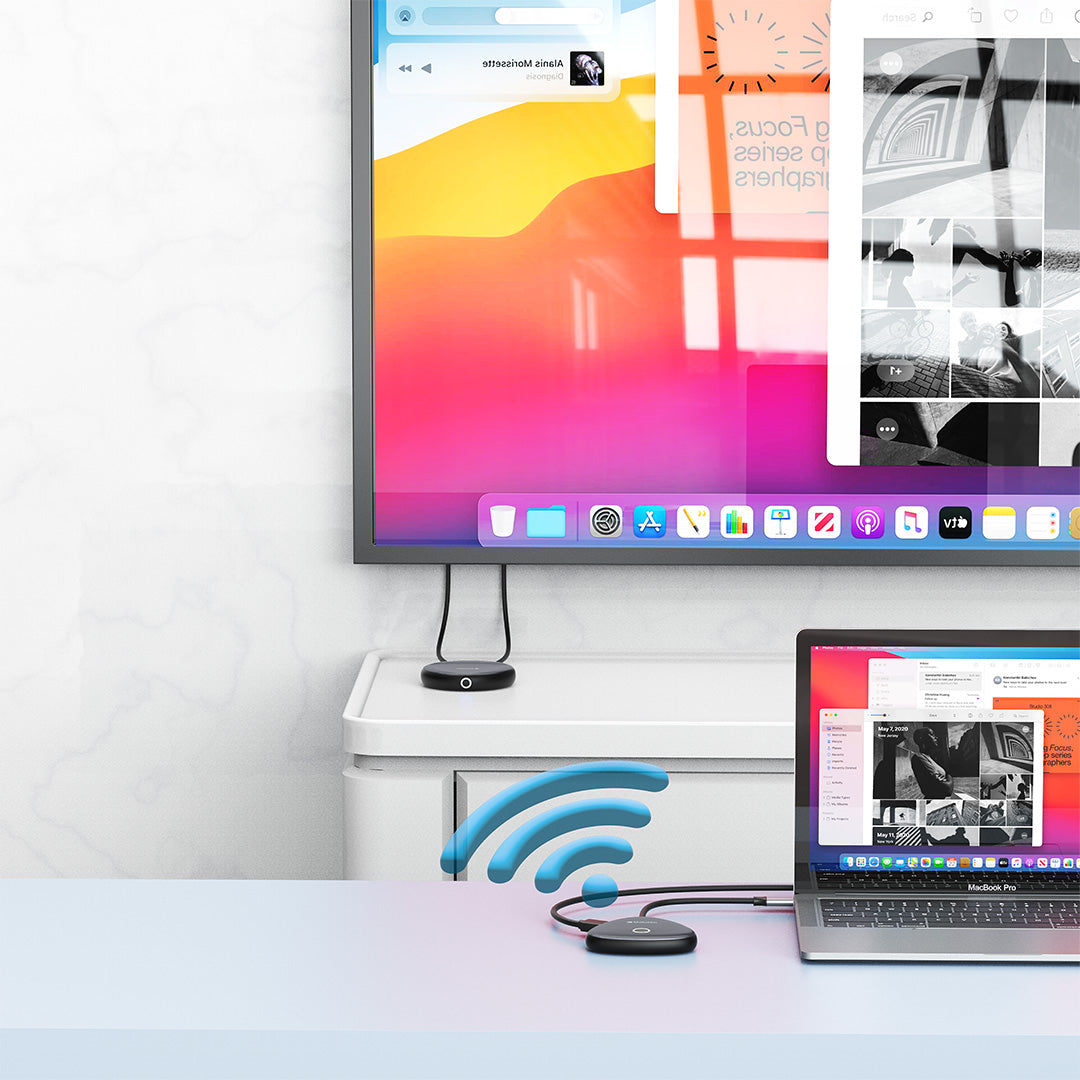 Verbatim WDA-02 – Wireless HDMI Extender-Set, 4K, USB-C, für Android, Windows und Mac