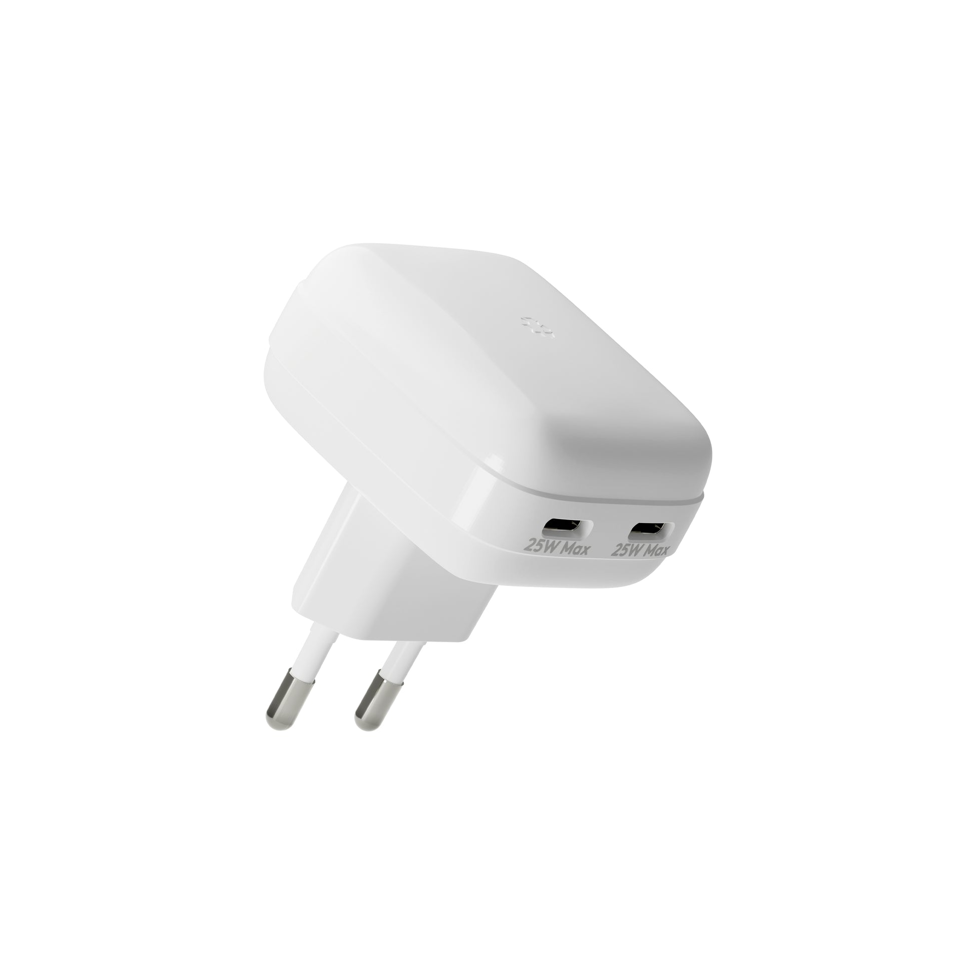 dbramante1928 rchargPro USB-Wandladegerät 25 W – USB-C×2, PD, GaN – EU-Stecker – Weiss