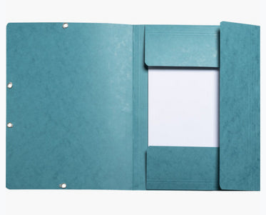 Exacompta Gummibandmappe Skandi A4 – 3 Klappen, Karton, Pazifikblau, bis 250 Blatt
