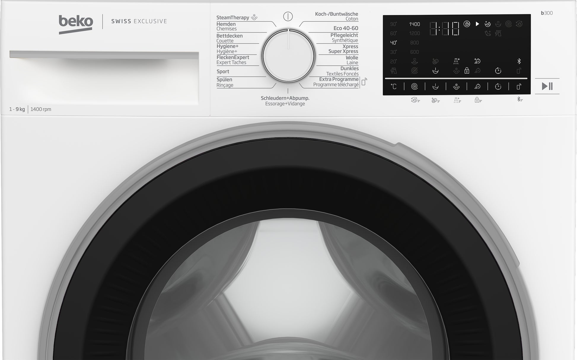 Beko Waschmaschine WM325 – 9 kg, 1400 U/min, Energieeffizienzklasse A – weiss