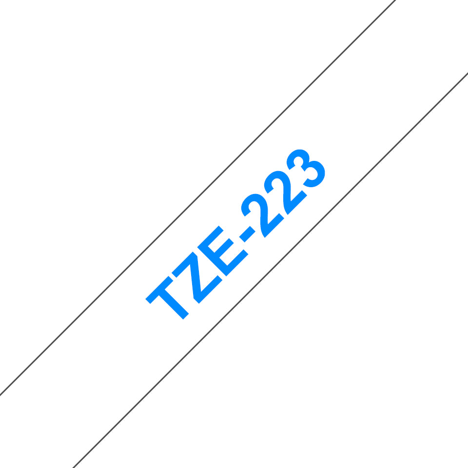 Brother Schriftband – 9 mm × 8 m, weiss, blau