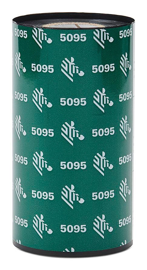 Zebra Thermotransferband – Harz (5095), 83 mm × 450 m, Kern 25 mm, Schwarz, 6er-Pack
