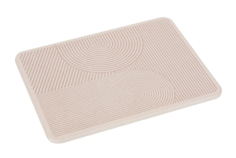 Wenko – Abtropfmatte 40 × 30 × 0,9 cm, Silikon, Beige