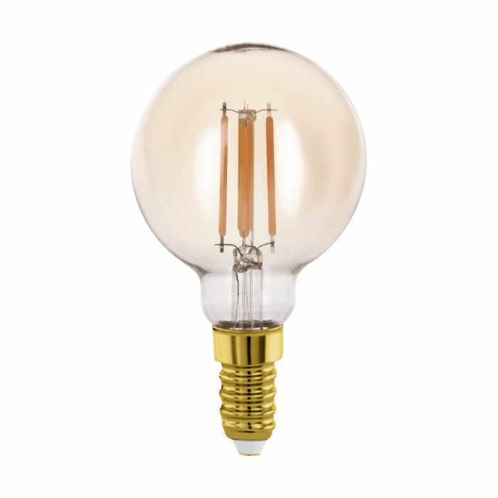 EGLO LED-Leuchtmittel E14 Globus G60 – Warmweiss 2200 K, 350 lm, 4 W – 1 Stk. – Glas