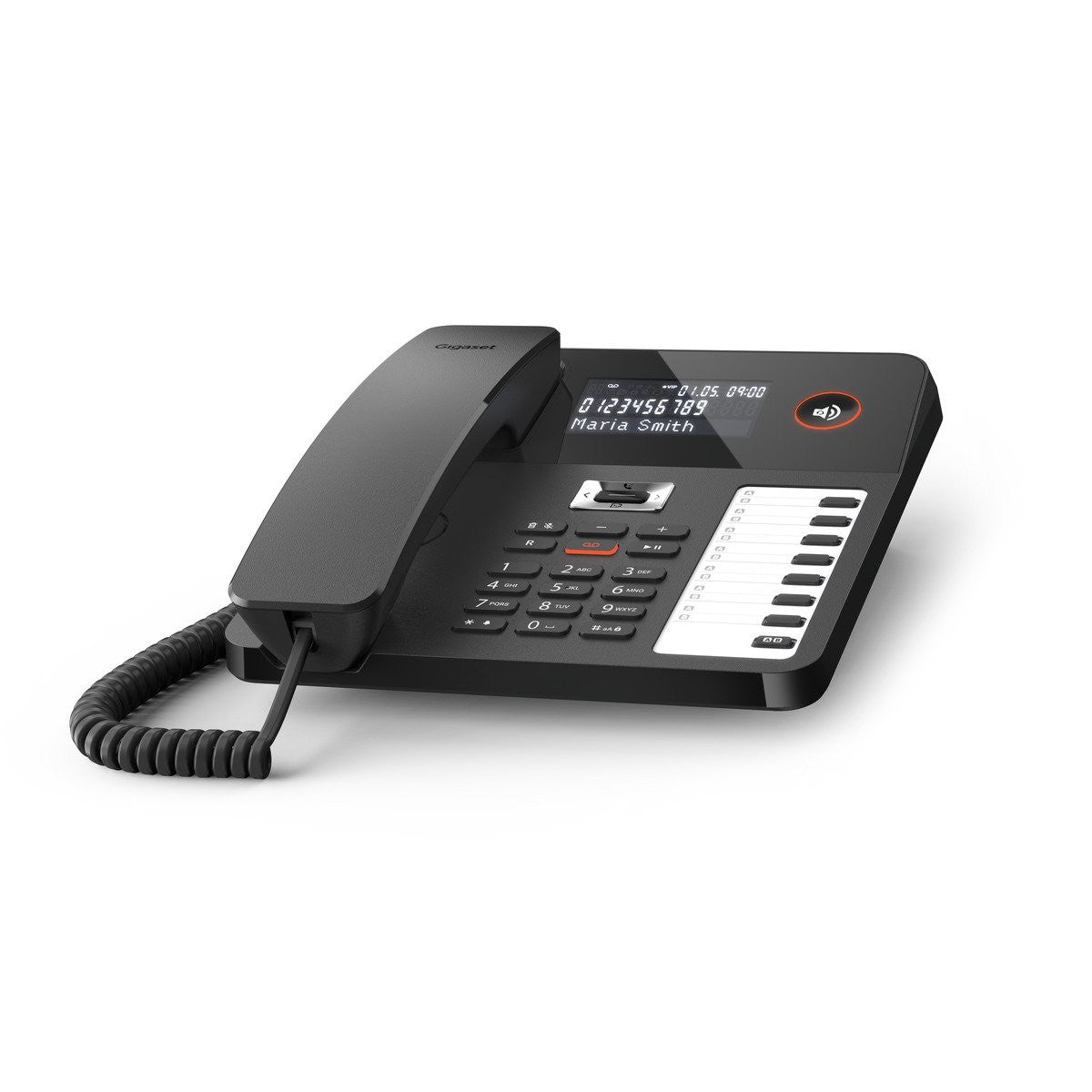 Gigaset DESK 800 A – DECT-Telefon, mit Anrufbeantworter, Freisprechen, Schwarz