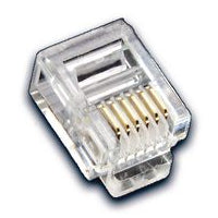 Wirewin MOD 6-6 SF-100 – Modularstecker RJ-11 zu RJ-12, 100 Stück, weiss