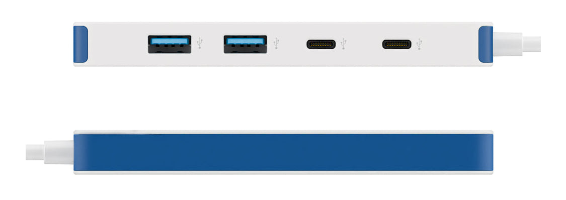 Targus HyperDrive Flex 4 Port USB-Hub – USB-C, 4× USB-A, 4× USB-C, für Windows/Mac