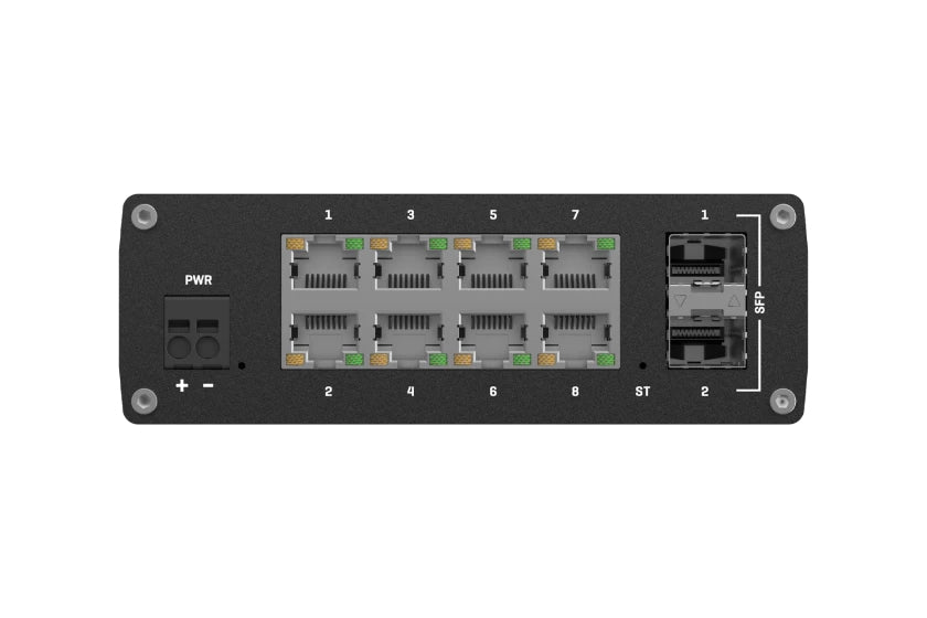 Teltonika TSW212 – Managed L2/L3 Switch – 8× 1G, 2× SFP, DIN-Schiene