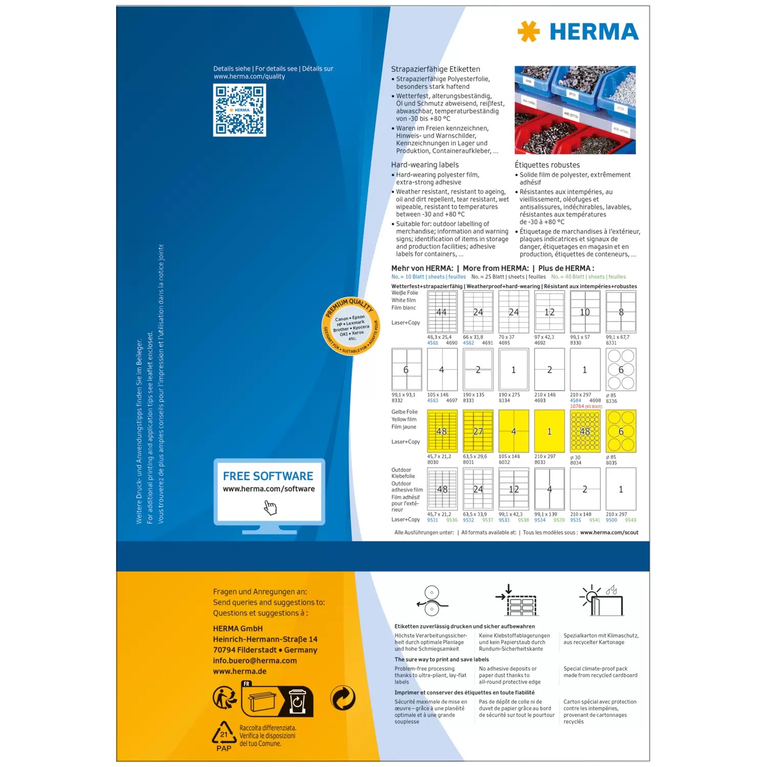 HERMA Druckeretiketten