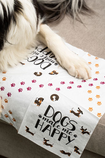 Paper + Design Servietten Dog Happy – mehrfarbig – 33 × 33 cm, 3-lagig – 20 Stück