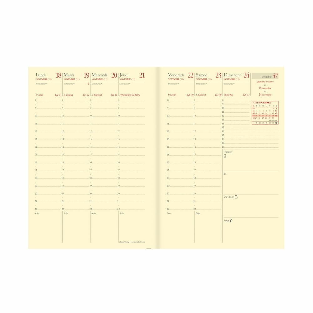 Quo Vadis Affaires – Kalendereinlage 2027, 1 Woche/2 Seiten, 10,3 × 15,4 cm