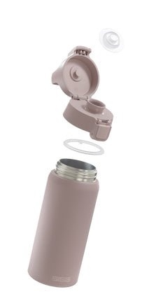 SIGG Shield One Isolierflasche 500 ml – Doppelwandig, Edelstahl, Druckknopfdeckel, Rosa