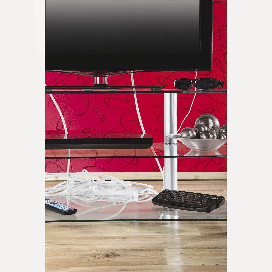 Hama Kabelbox – 406 × 156 mm, Kunststoff, Weiss, zuschneidbar, für Kabel bis Ø 20 mm