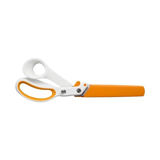 Fiskars Universalschere Amplify RazorEdge soft – für Rechts- und Linkshänder, spitz, Metall, orange, weiss
