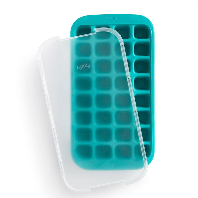 Lékué Eiswürfelform 32 Stk., 18,7 × 34,2 × 4,4 cm, Kunststoff (SBS), türkis