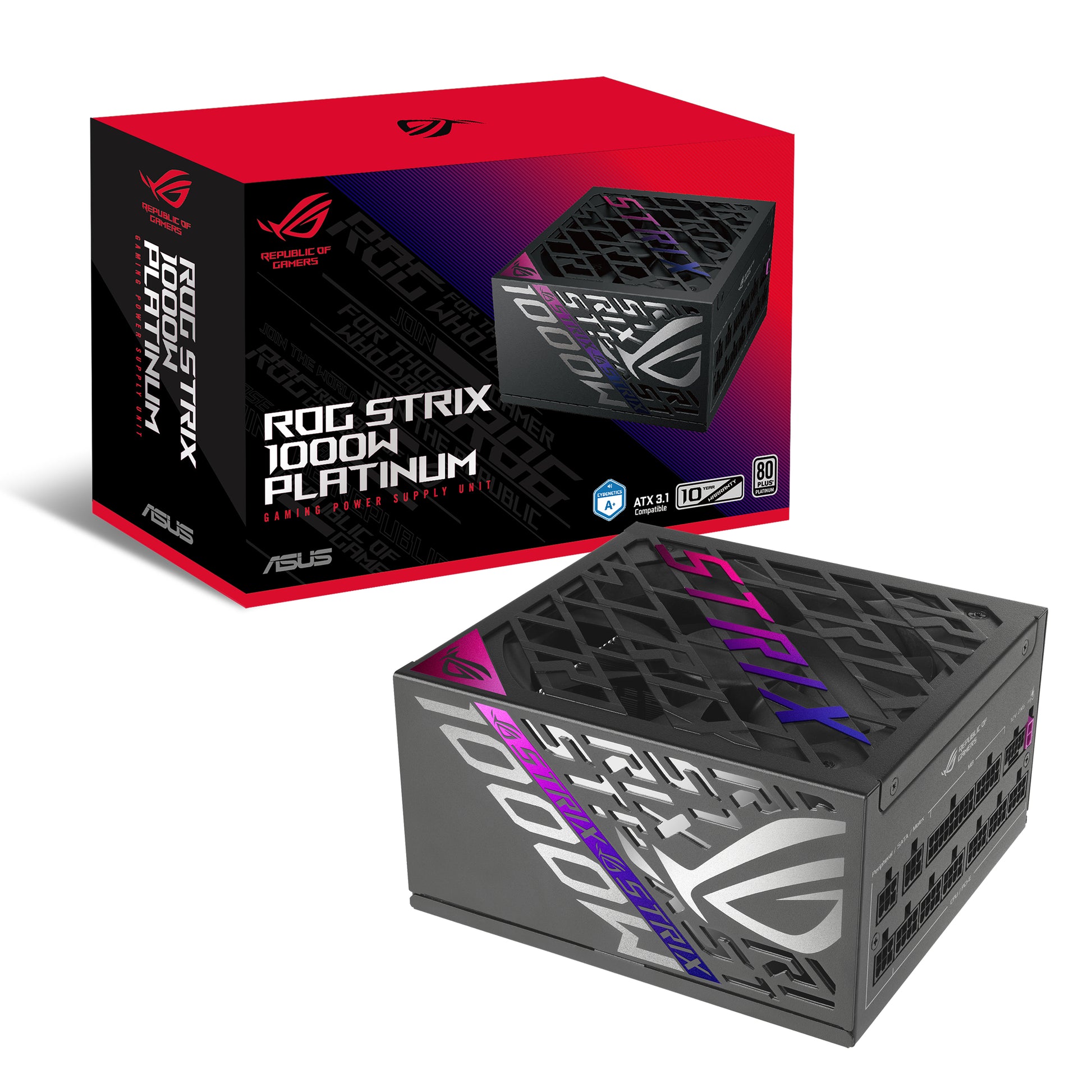 ASUS ROG Strix 1000P Gaming – Schwarz, Silber