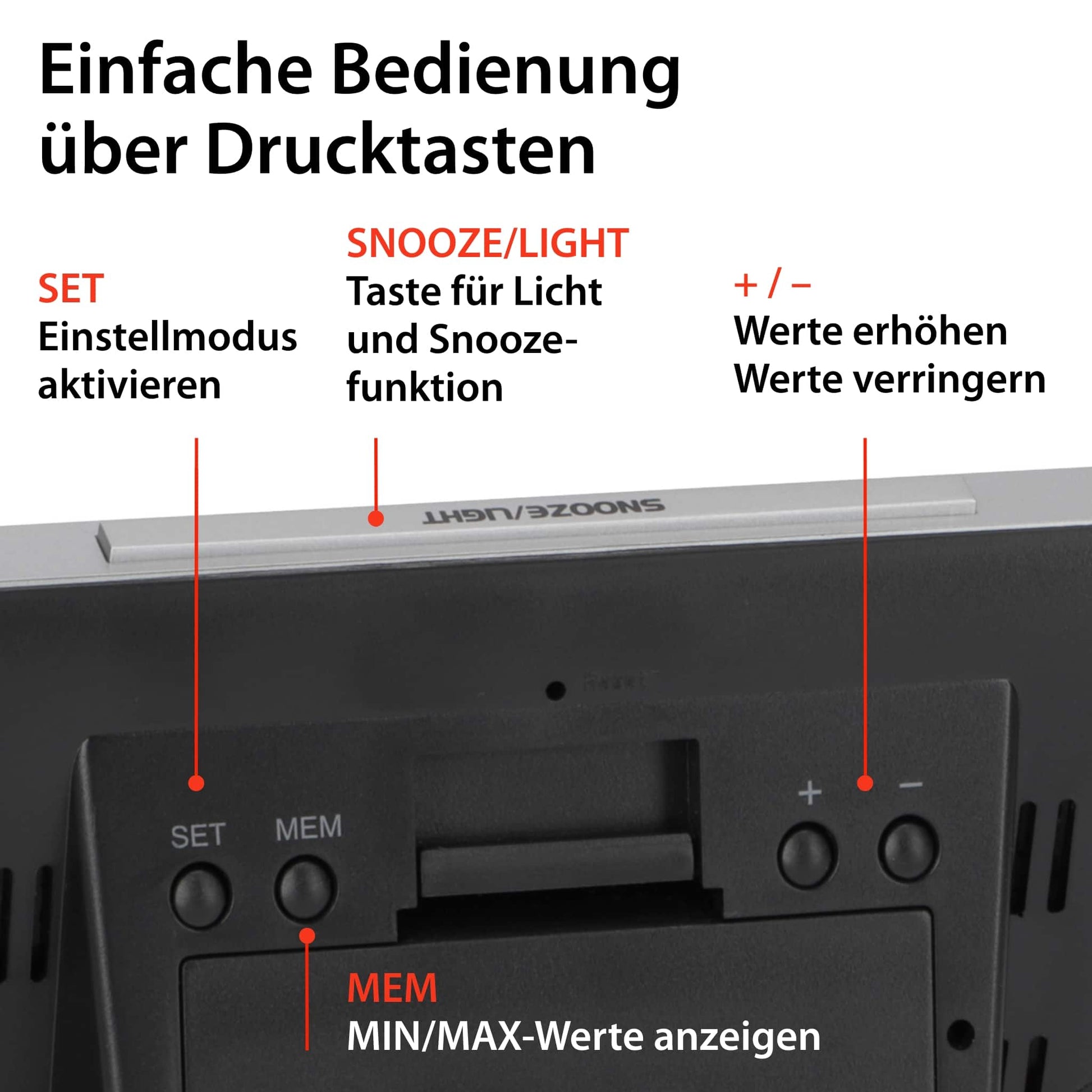 ADE WS2136-1 – Wetterstation, Funk, innen/aussen, Barometer, inkl. Aussensensor – schwarz (2er-Pack)
