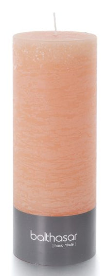 Balthasar Zylinderkerze – Ø 7 × 18 cm – Paraffin, Aprikose, 85 h