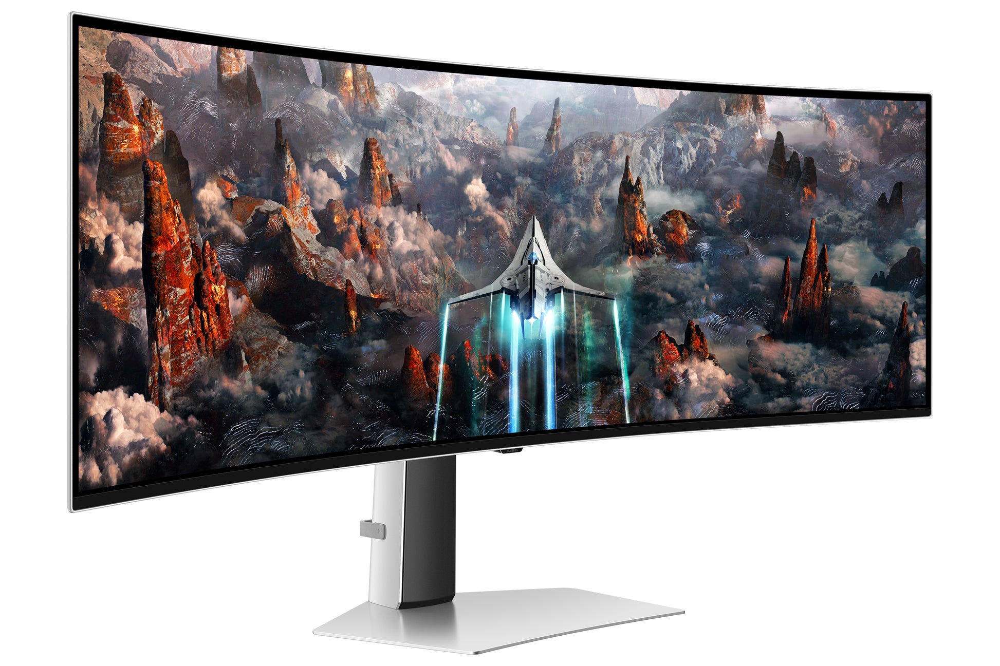 Samsung Odyssey OLED G9 (G93SC) – Monitor, 49", VESA 100 × 100, Silber