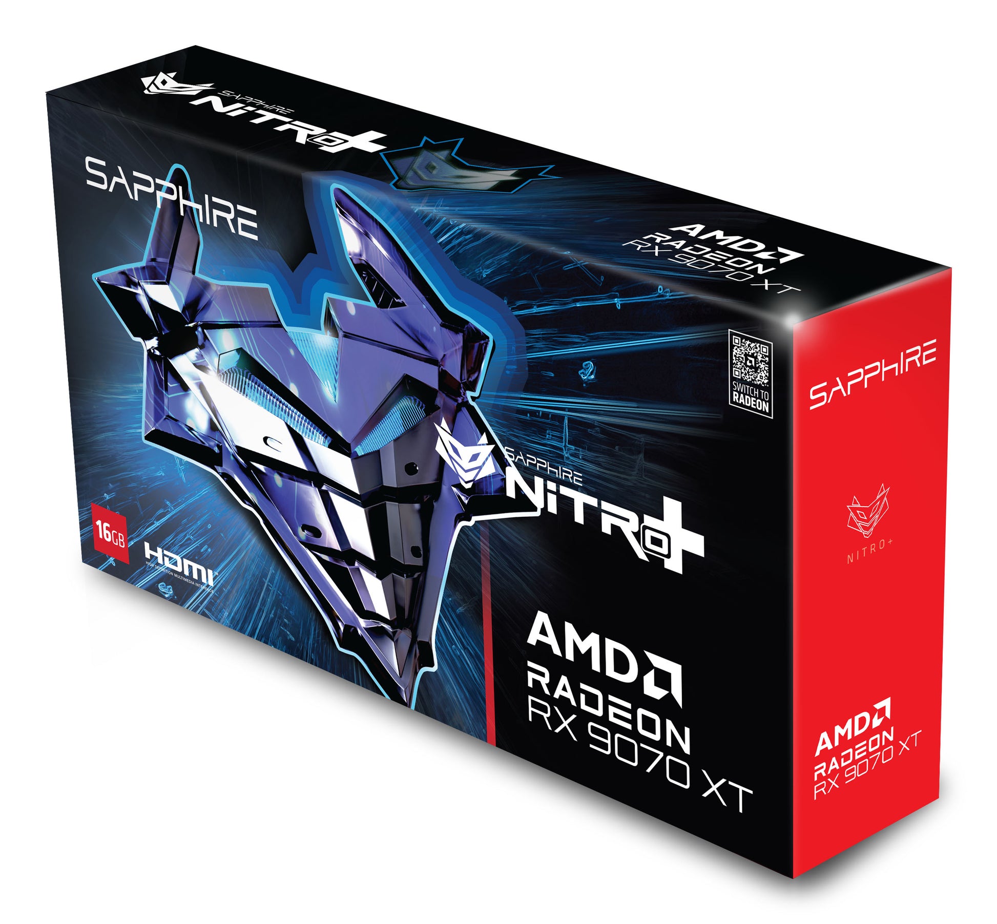 Sapphire NITRO+ Radeon RX 9070 XT 16GB – PCIe Grafikkarte – 2×HDMI, 2×DP, PCIe 5.0, TDP 330 W