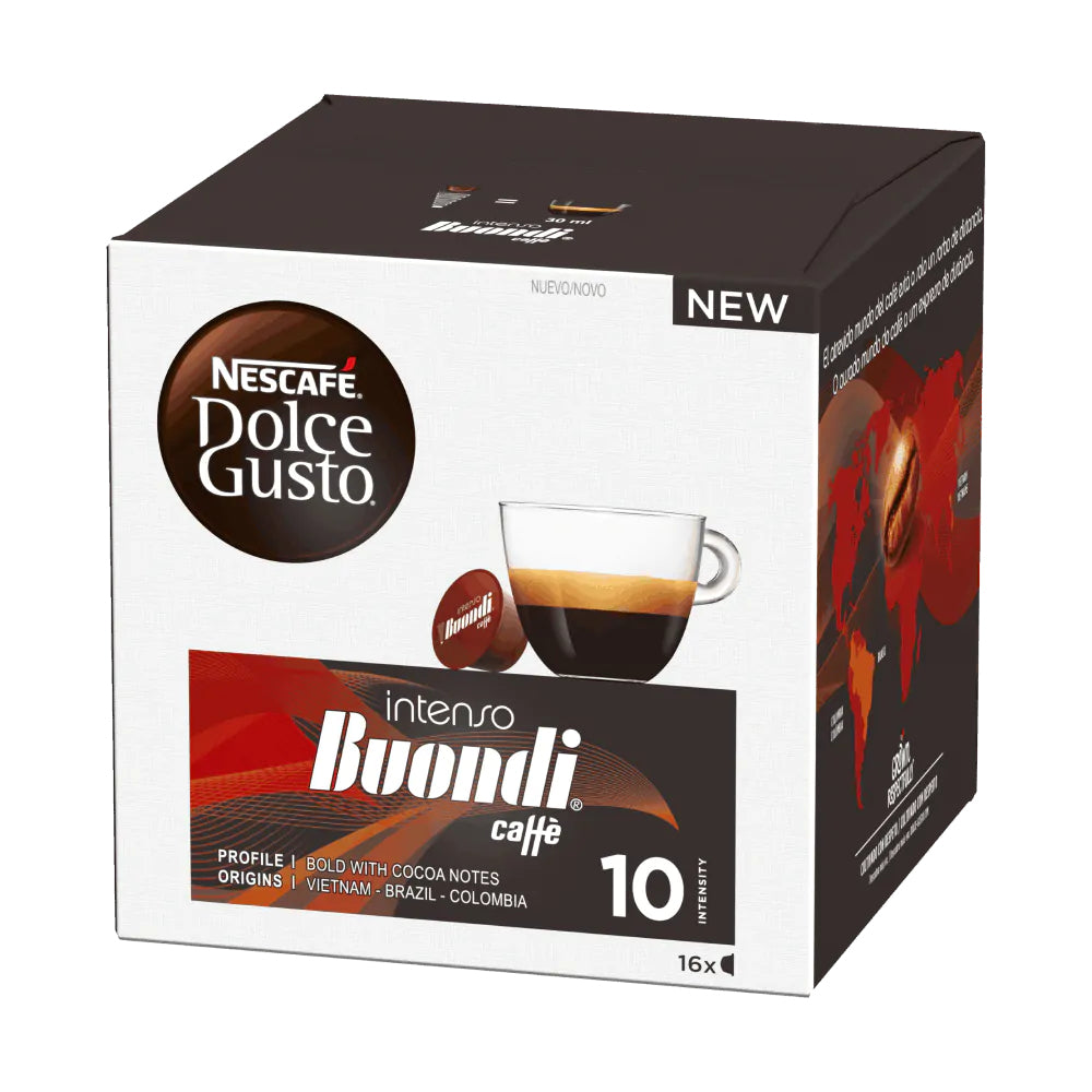 Nescafé Buondi Intenso – Kapseln für Dolce Gusto – Café Crème, Intensität 10, 16 Kapseln