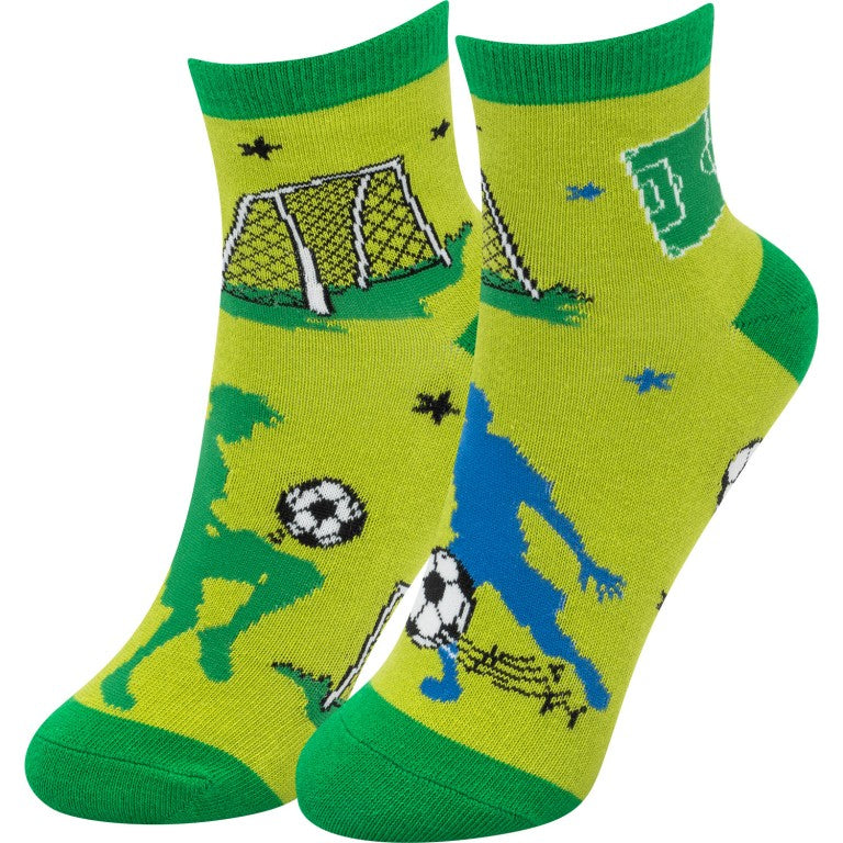 Sheepworld Zaubersocken Fussball Socken – Grösse 30–35, Grün, 73% Baumwolle/21% Polyester/4% Nylon/2% Elasthan