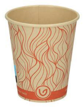 Verive Trinkbecher, Papier (Bambusfaser) – 2 dl, Orange – FSC – 50 Stk.