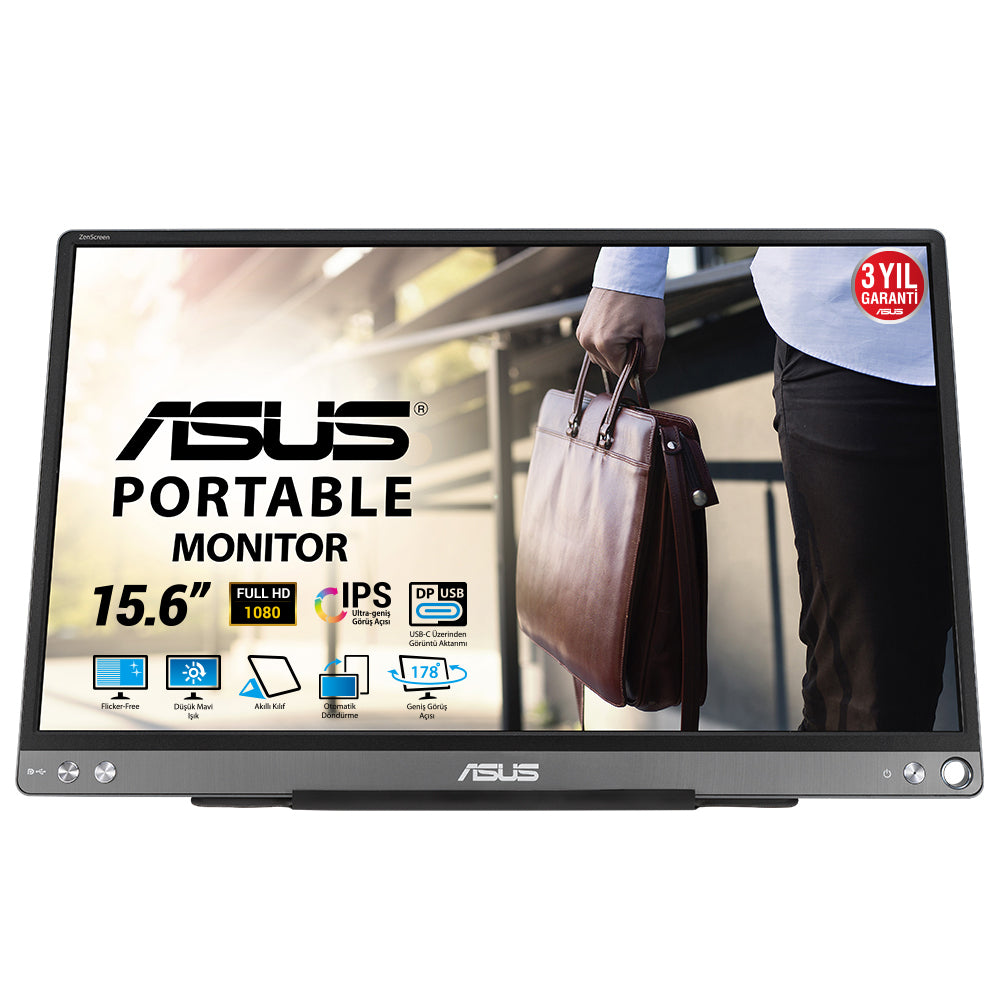 ASUS MB16ACE – Monitor, 15,6" 1920 × 1080 (Full HD), Grau