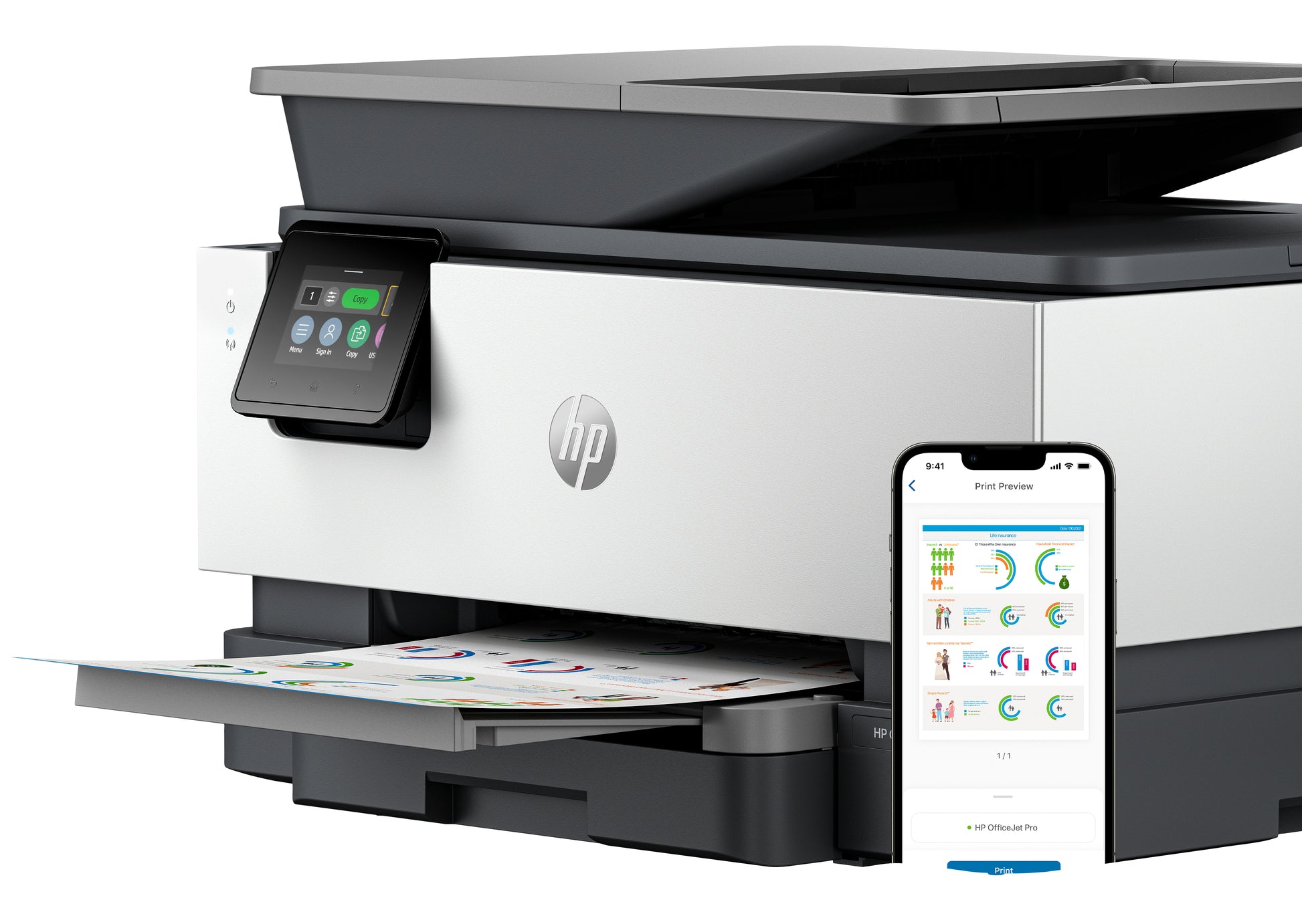 HP Officejet Pro 9120B – Farbiges Tintenstrahl-MFP – WLAN – Duplex