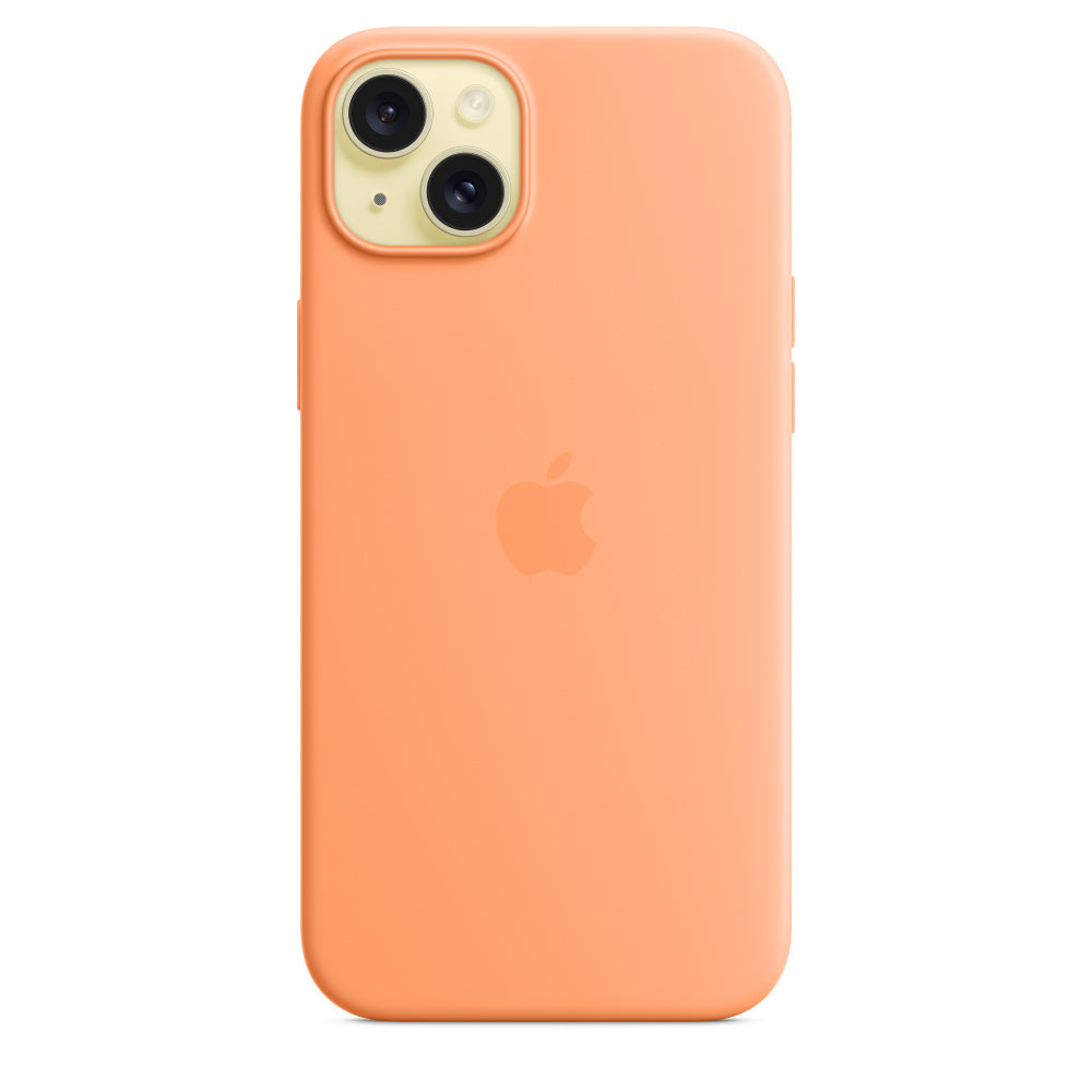 Apple Backcover – für Apple iPhone 15 Plus – orange – Silikon – MagSafe-kompatibel
