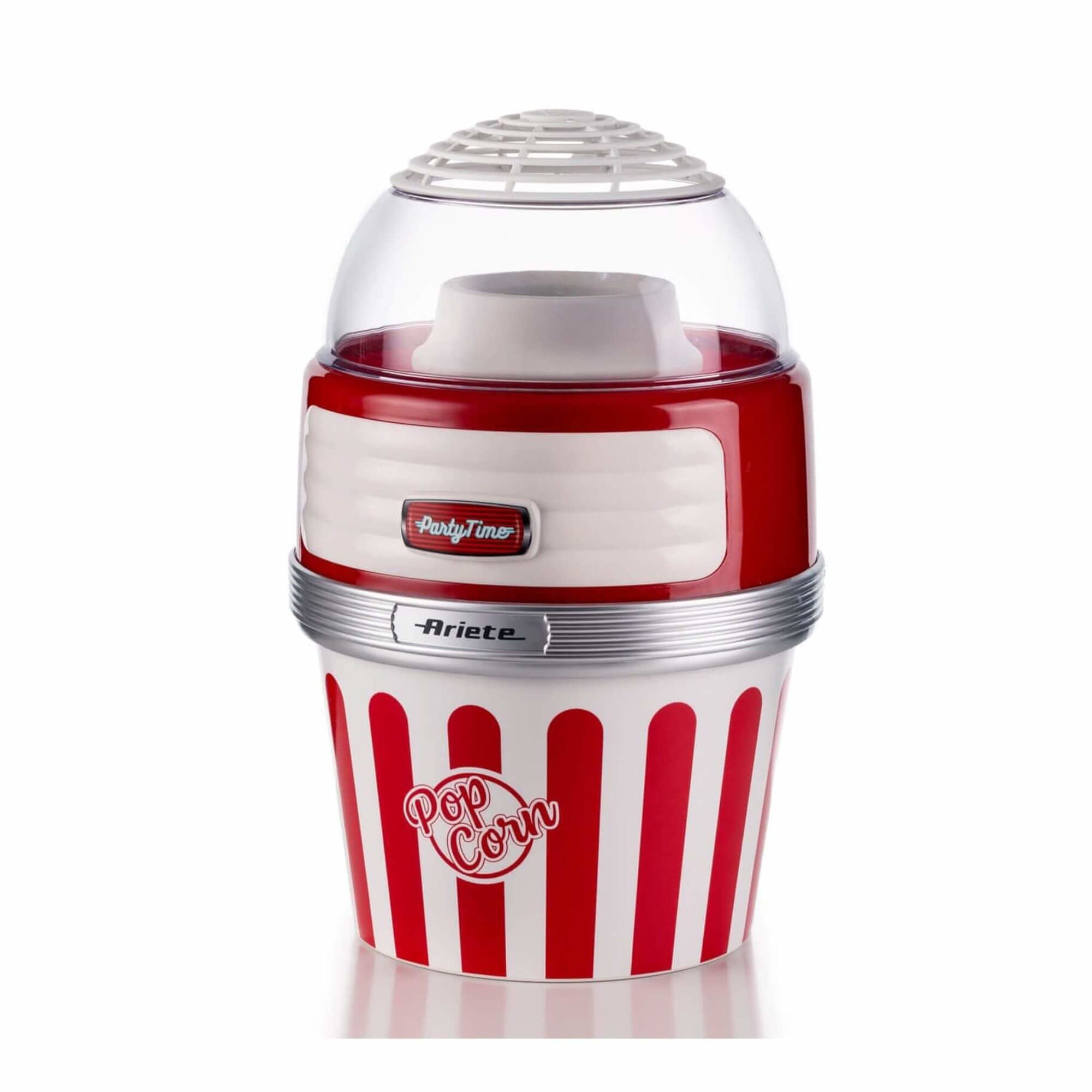 Ariete Popcorn Maschine ARI-2957-RD – 60 g, 1 100 W – rot/transparent/weiss