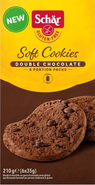 Dr. Schär Soft Cookies – Double Choc, glutenfrei – 210 g