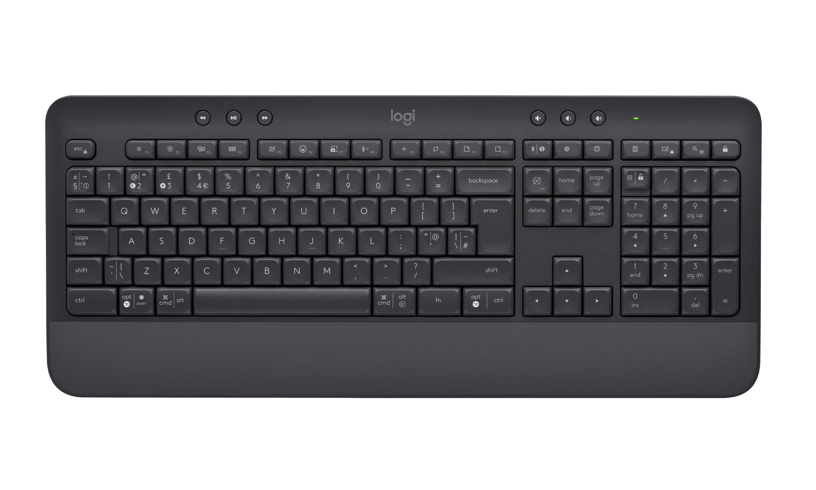 Logitech Signature K650 – Tastatur, UK-Layout (EN), Dunkelgrau