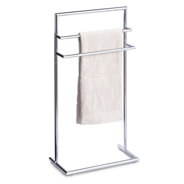 Zeller Present Handtuchständer – 3 Arme, 43,5×23×83 cm, Metall, Silber