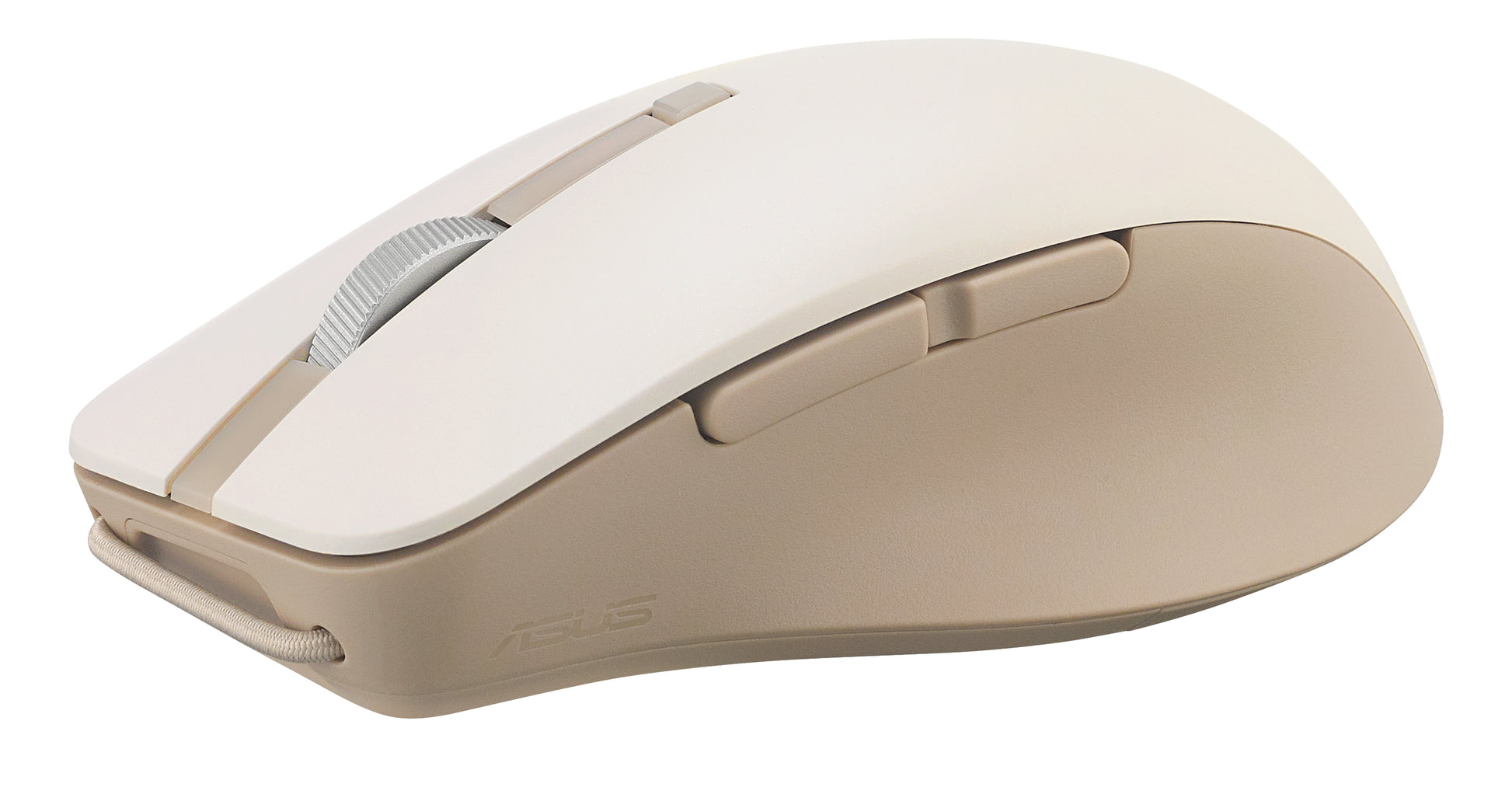 ASUS Smarto Md200 Silent Plus – Maus – Kabellos (Bluetooth/2,4 GHz), 4200 DPI, beidhändig, Beige